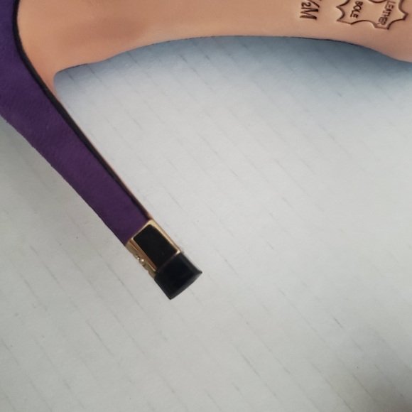Tory Burch Purple Suede Leather Pumps size 7.5 M. - Picture 6 of 14
